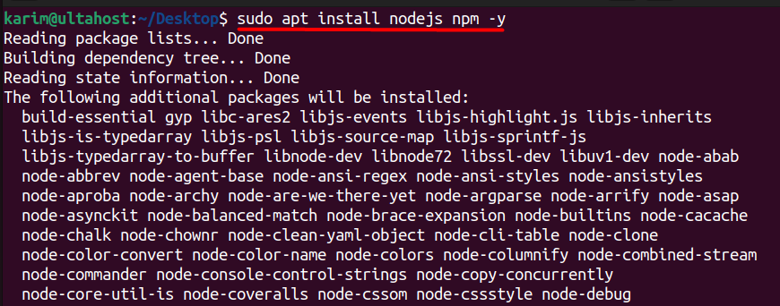 insralll node js