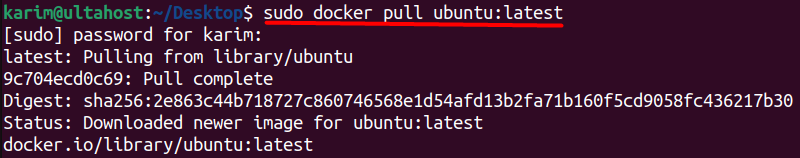 pull ubuntu : latest