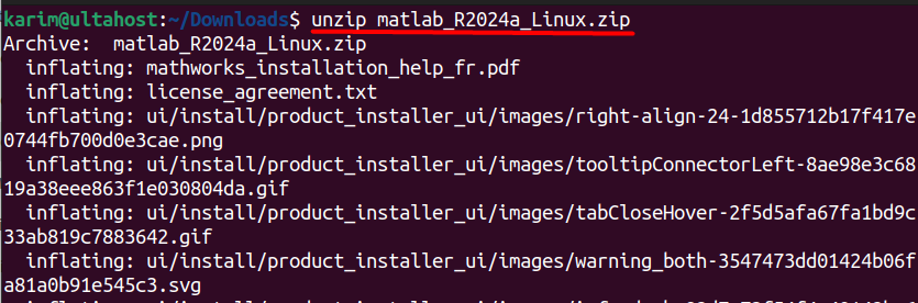 unzip-matlab