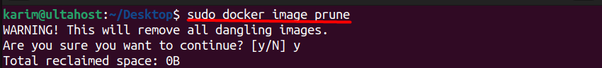 docker image prune