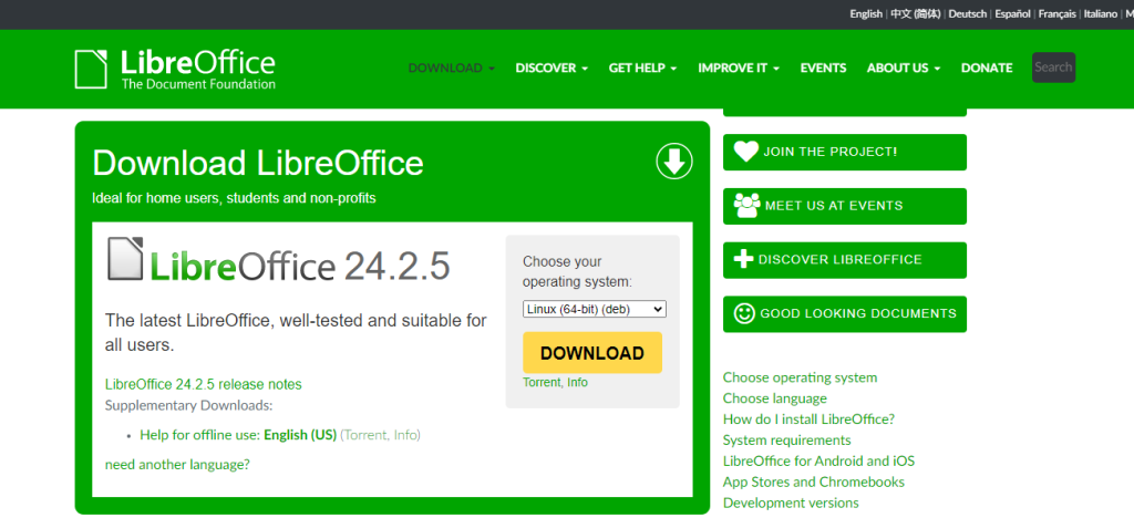 install libreoffice