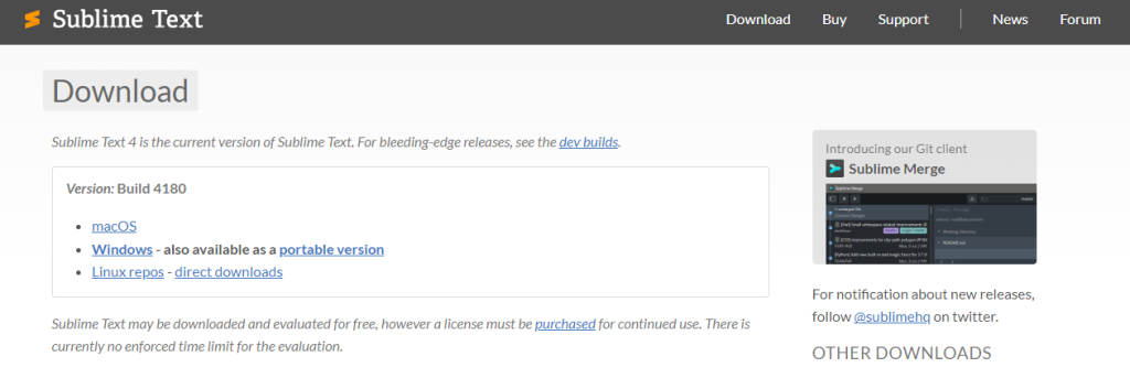 sublime text website