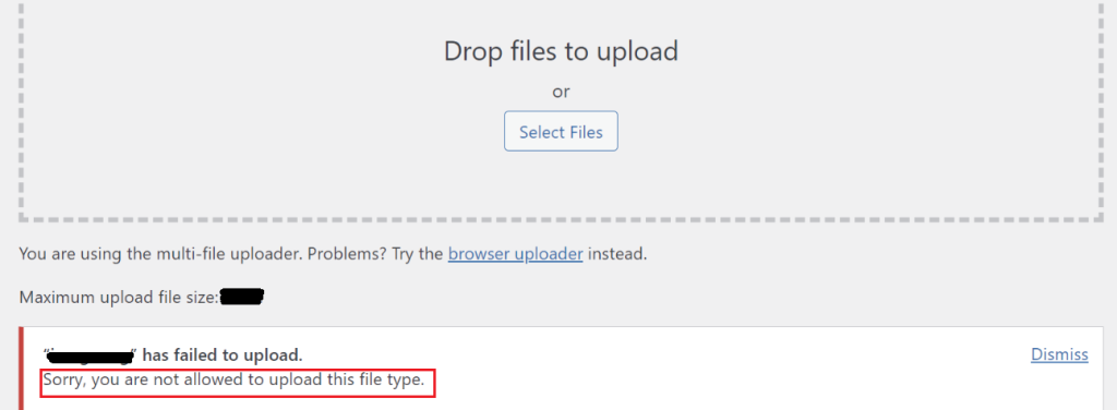 file upload error