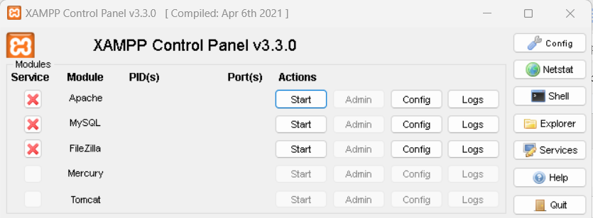 xampp-control-panel