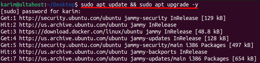 sudo apt 