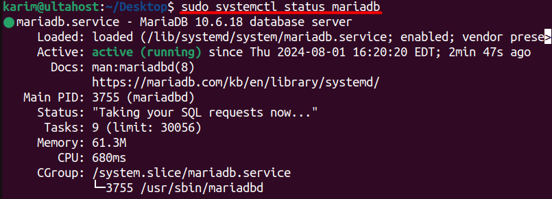 status-mariadb