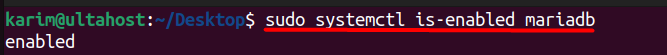 sudo-systemctl-is-enabled-mariadb