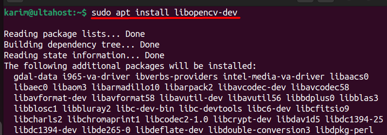 install libopencv