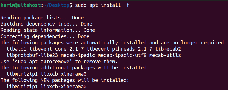 sudo apt install