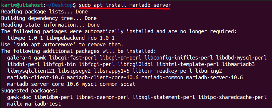 mariadb server