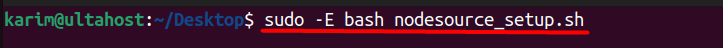 sudo-E-bash-nodesource
