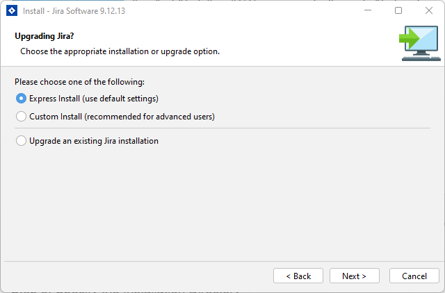 choose installation type