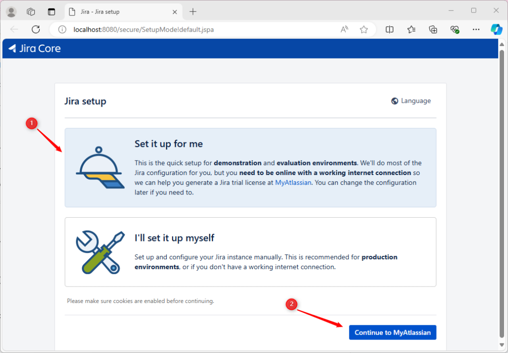 setting up jira on windows