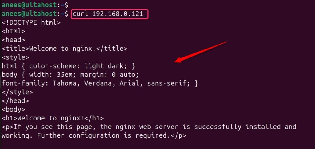 test the port forwarding