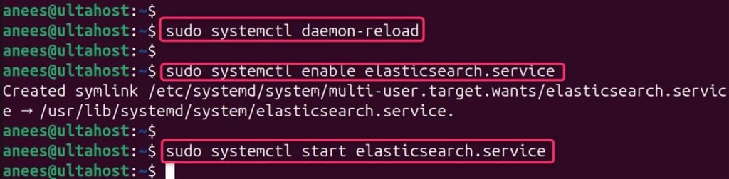 enable and start elasticsearch service