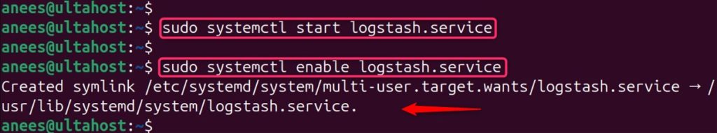 start and enable logstash