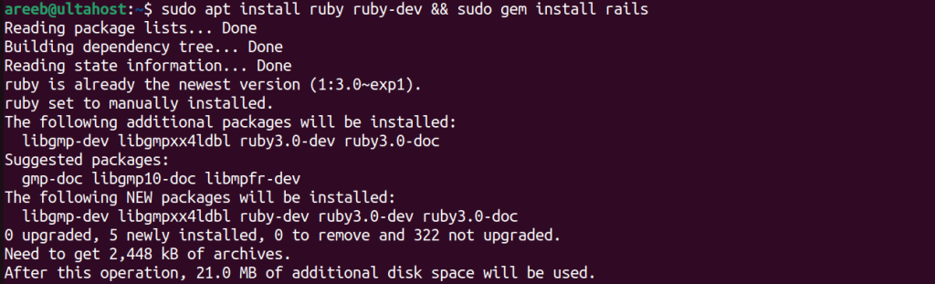 install ruby rails