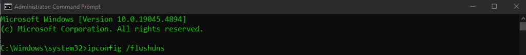 ipconfig flush dns