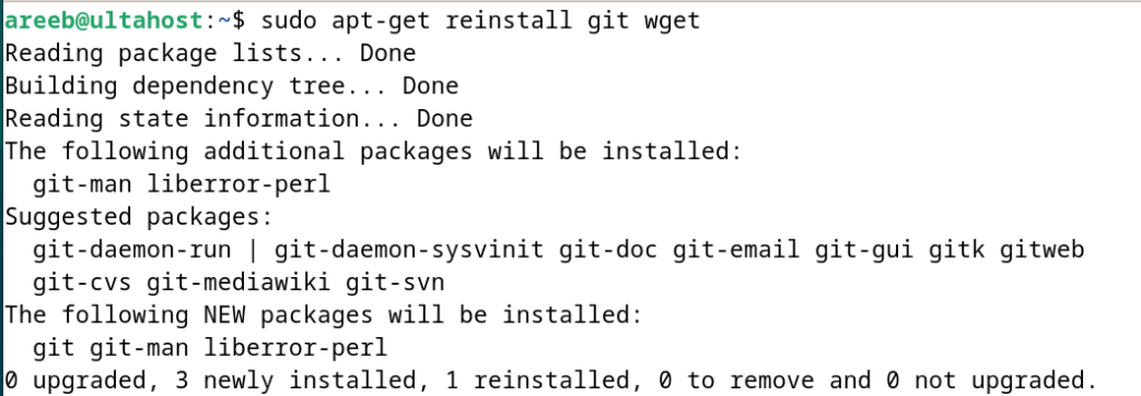 wget git debian