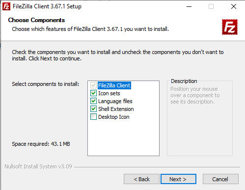 filezilla components