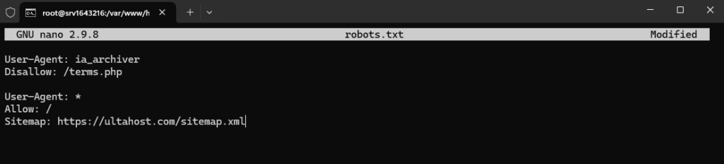 creating robot txt file