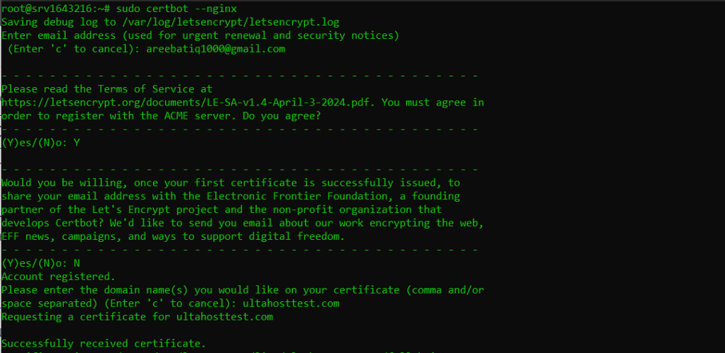 ssl certificate