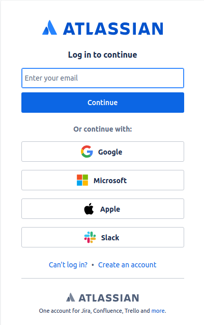 atlassian login