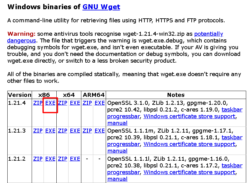 windows-binaries