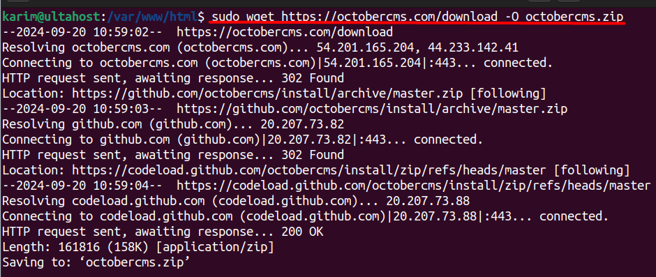 sudo-wget-oct-cms