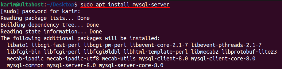 install mysql server