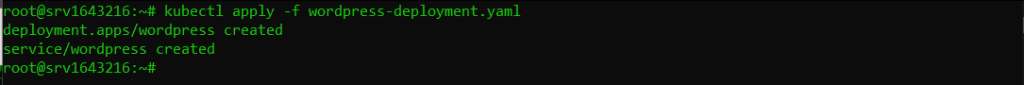 kubectl wordpress deploy