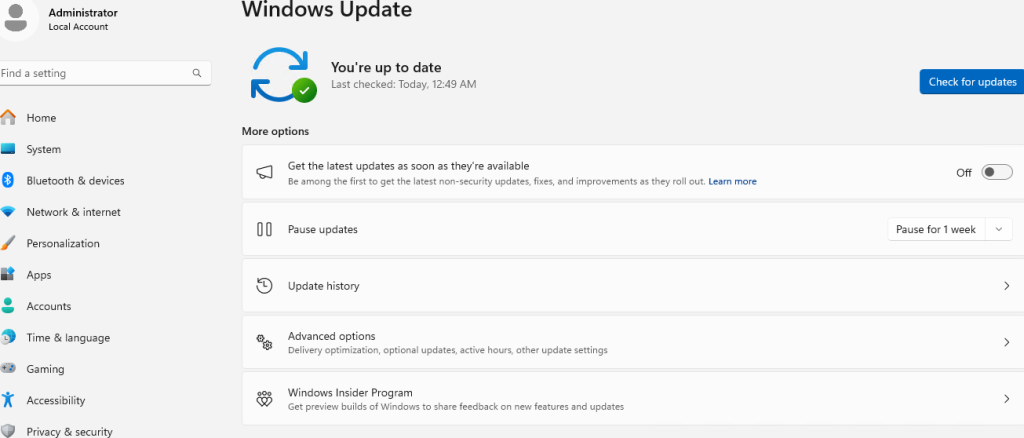 Windows update