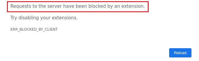 extension blocked