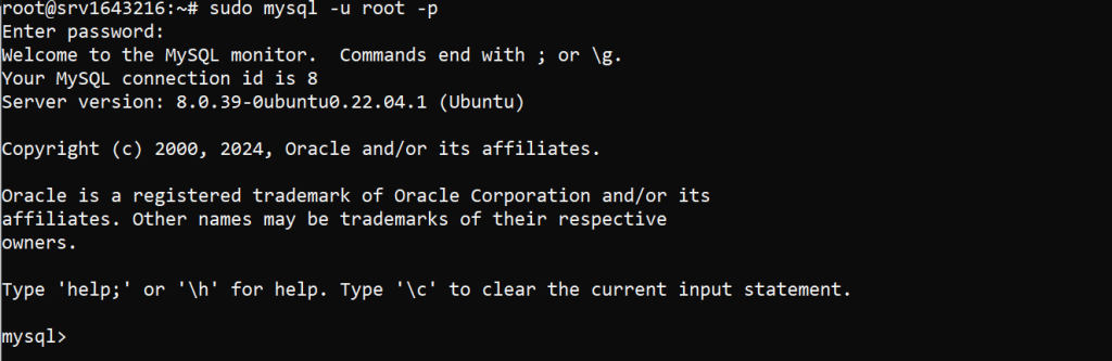 mysql login