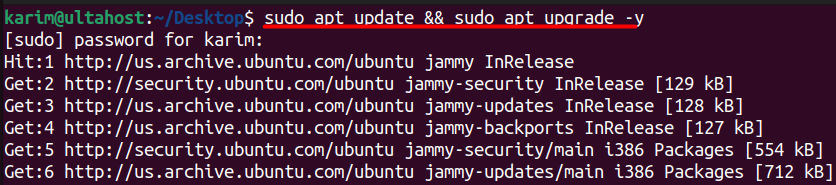 sudo apt update