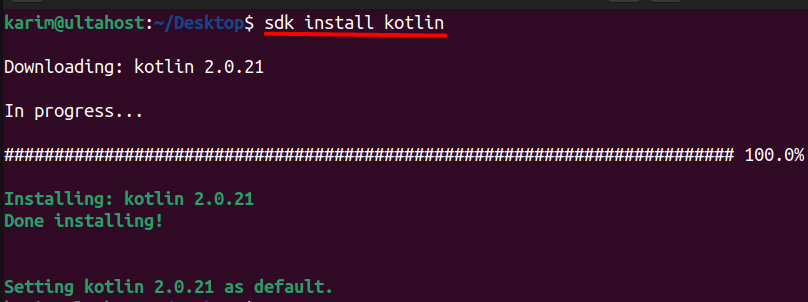 sdk install kotlin