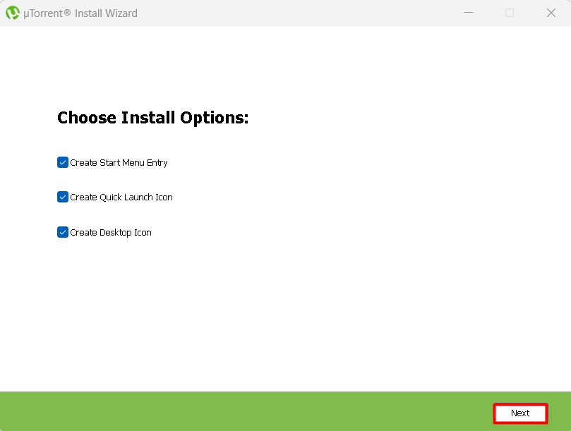 install options