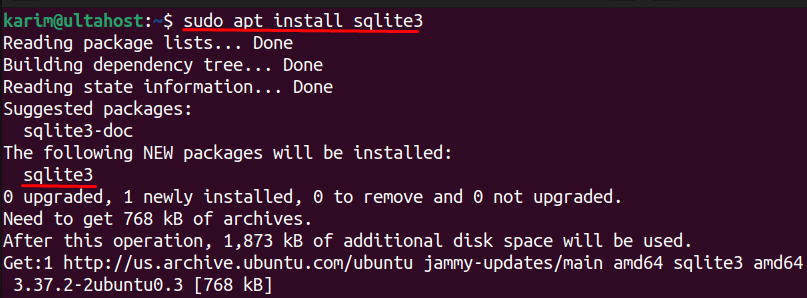 install sqlite3