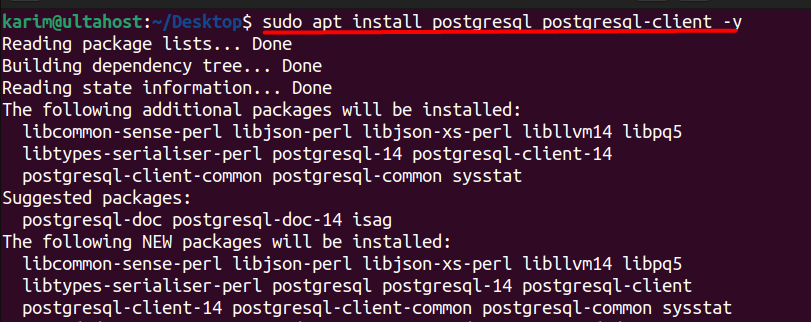 postgresql install