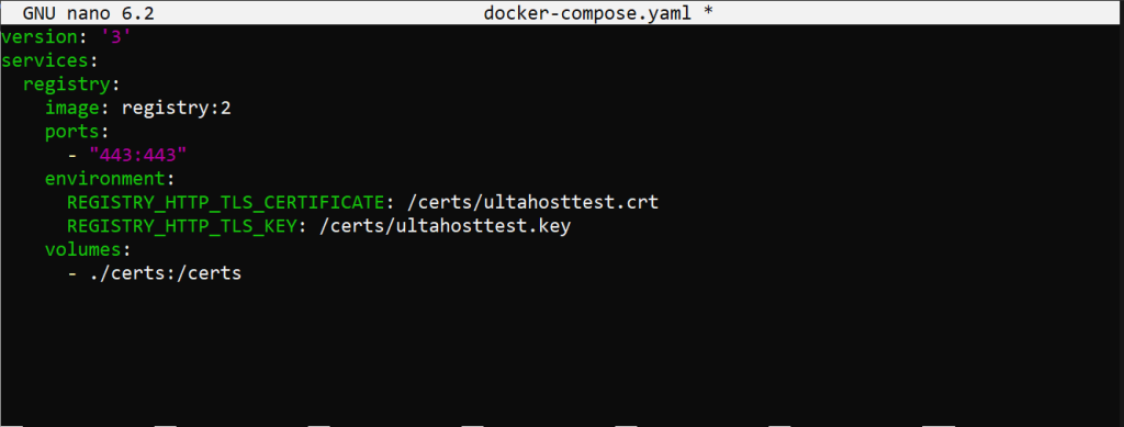 docker compose file