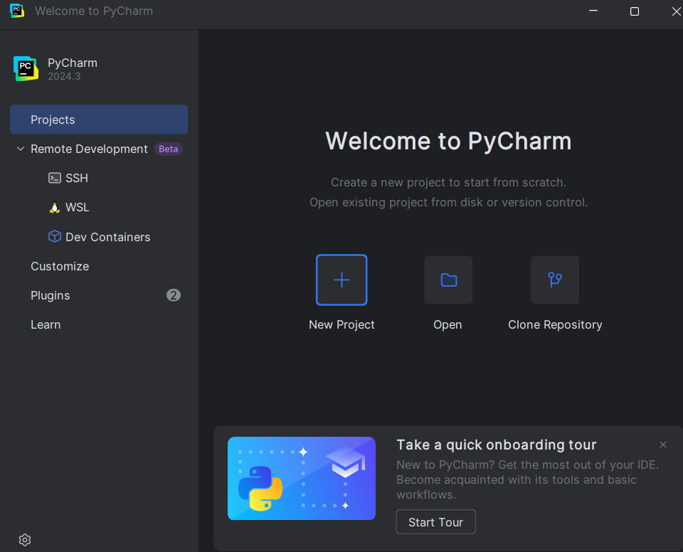 welcome to PyCharm