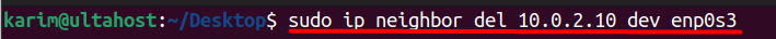 sudo ip neighbour