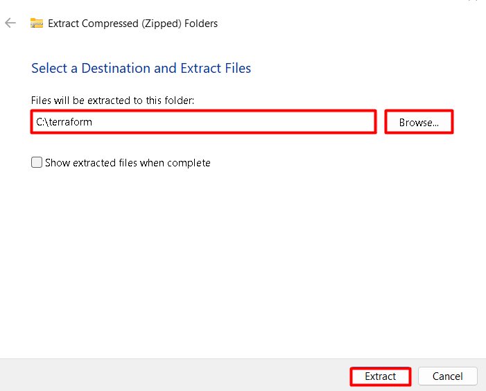 terraform zip folder