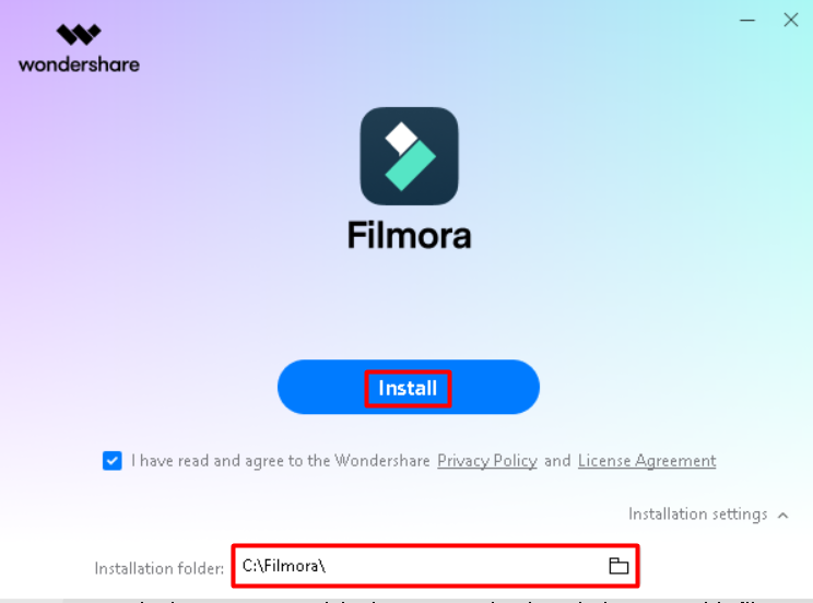 install filmora