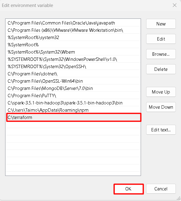 terraform windows