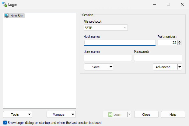 WinSCP profile