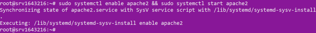 start apache2