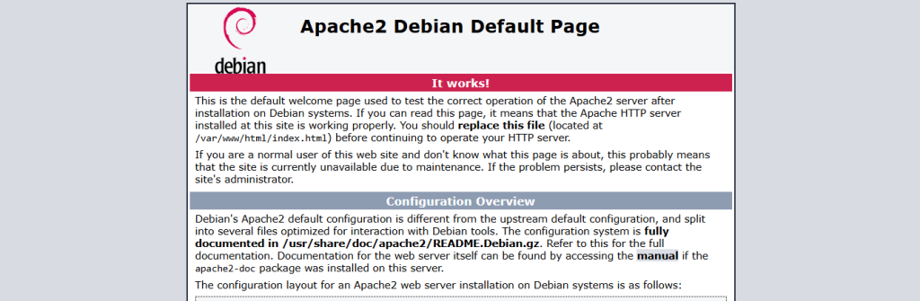 apache2 default page