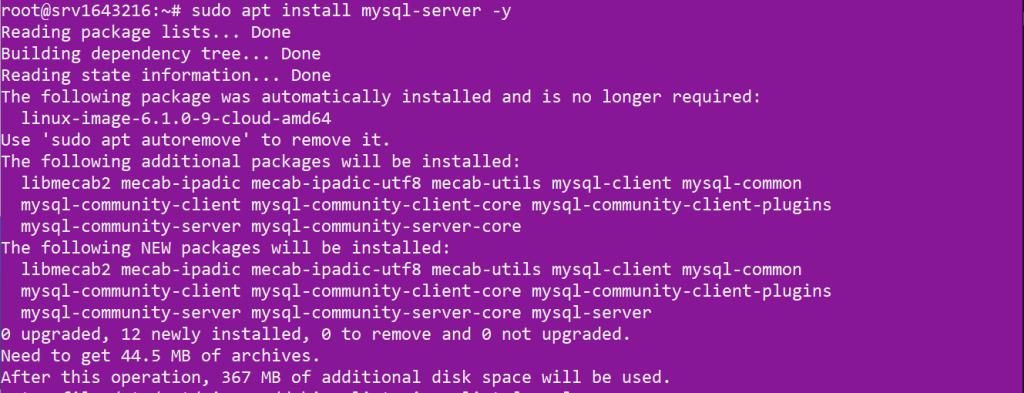 install mysql server