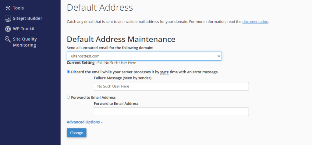 default address